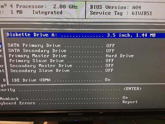 Dell OptiPlex GX270の応急修理・予備機制作の写真